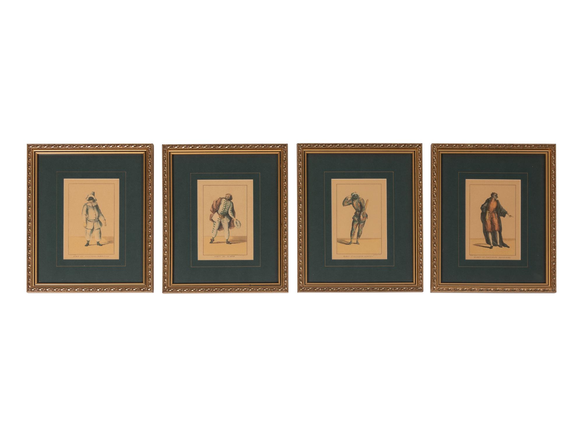 A Group of Four Colored Engravings from Histoire du Théâtre Italien