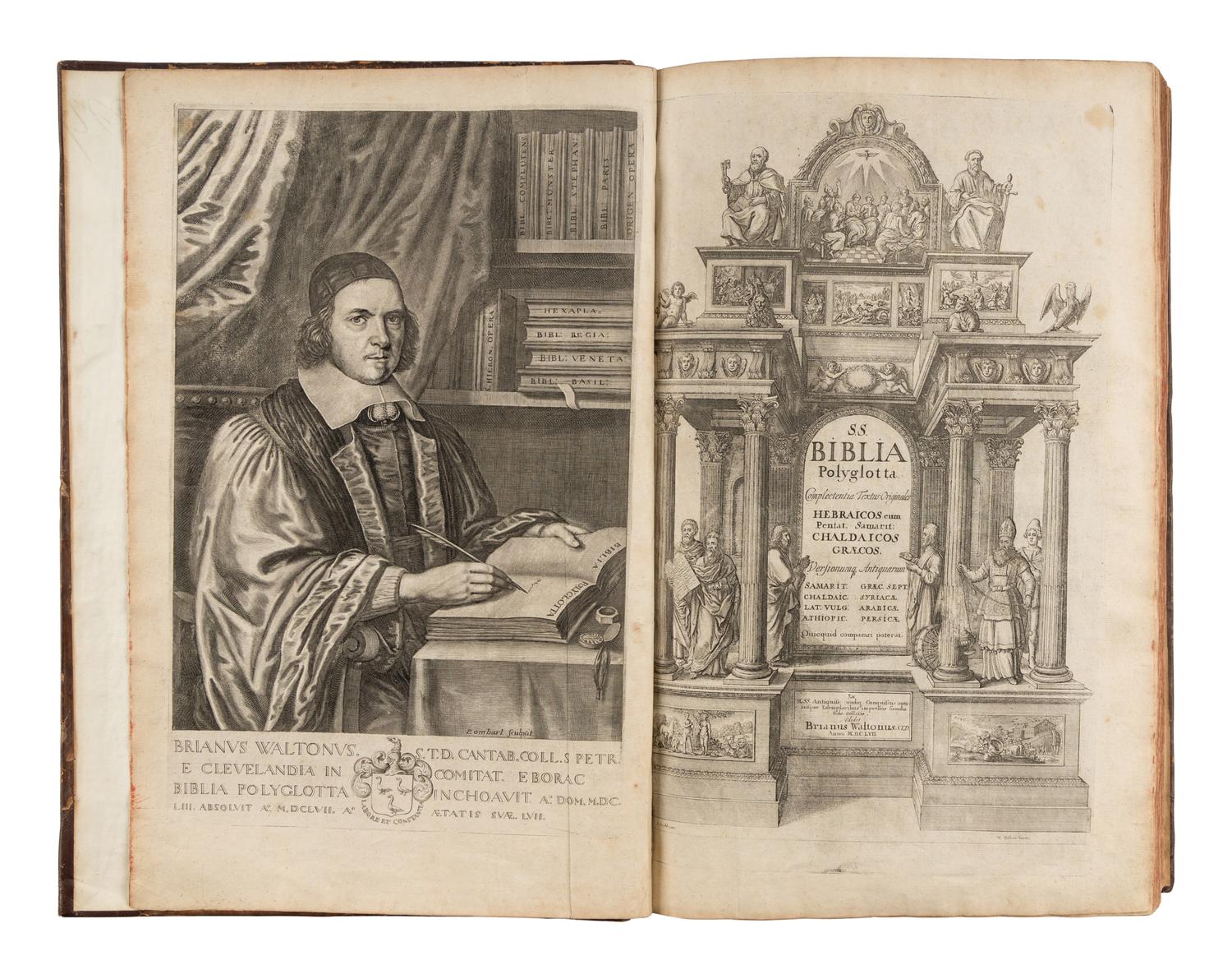 [BIBLE, Polyglot]. [WALTON, Brian (1600-1661), editor]. Biblia Sacra Polyglotta . London: Thomas Roycroft, 1655-1657.