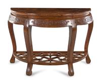 A Chinese Softwood Demi-Lune Table
