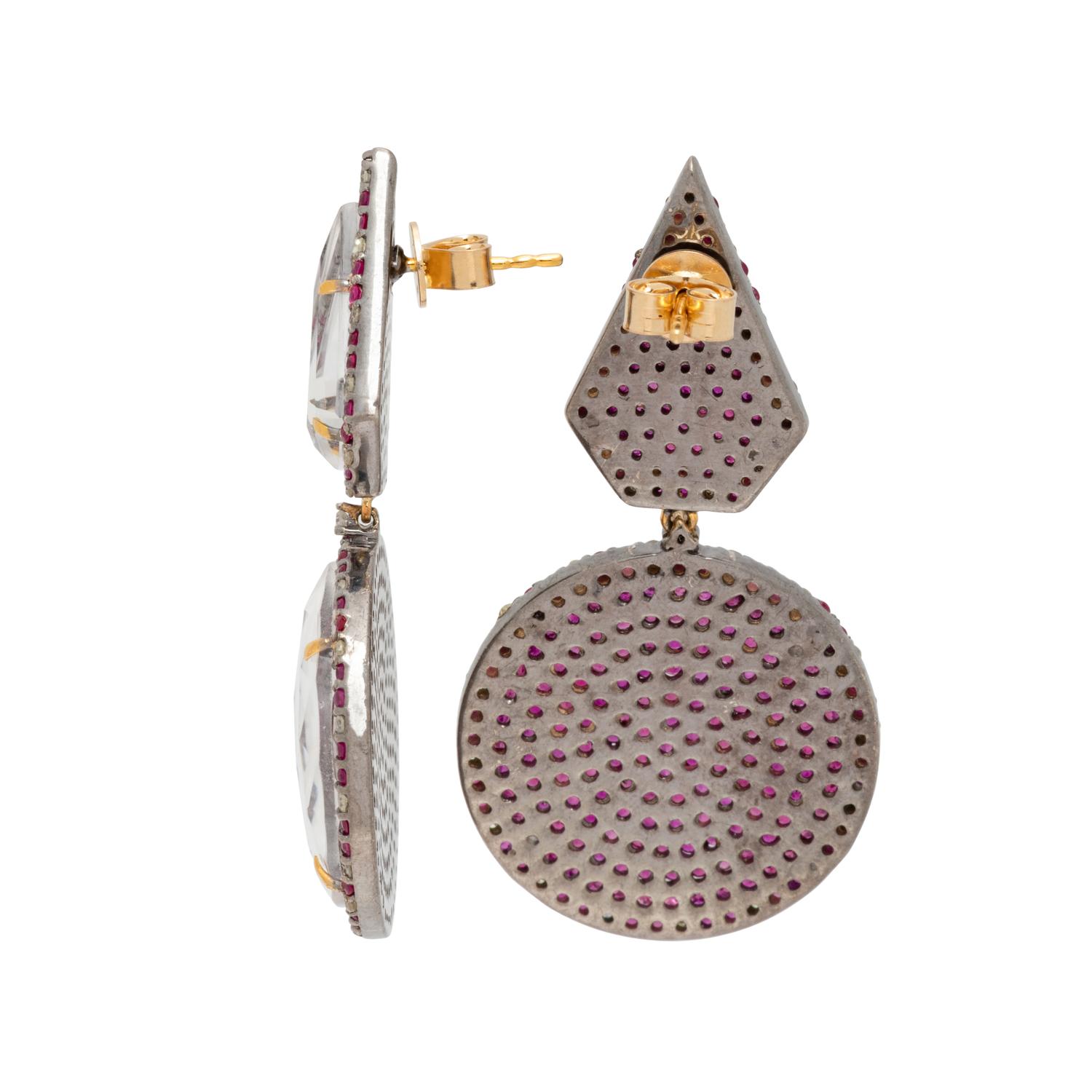 RUBY AND DIAMOND EARINGS