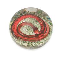Attributed to Baccarat, , a snake on rock ground paperweight