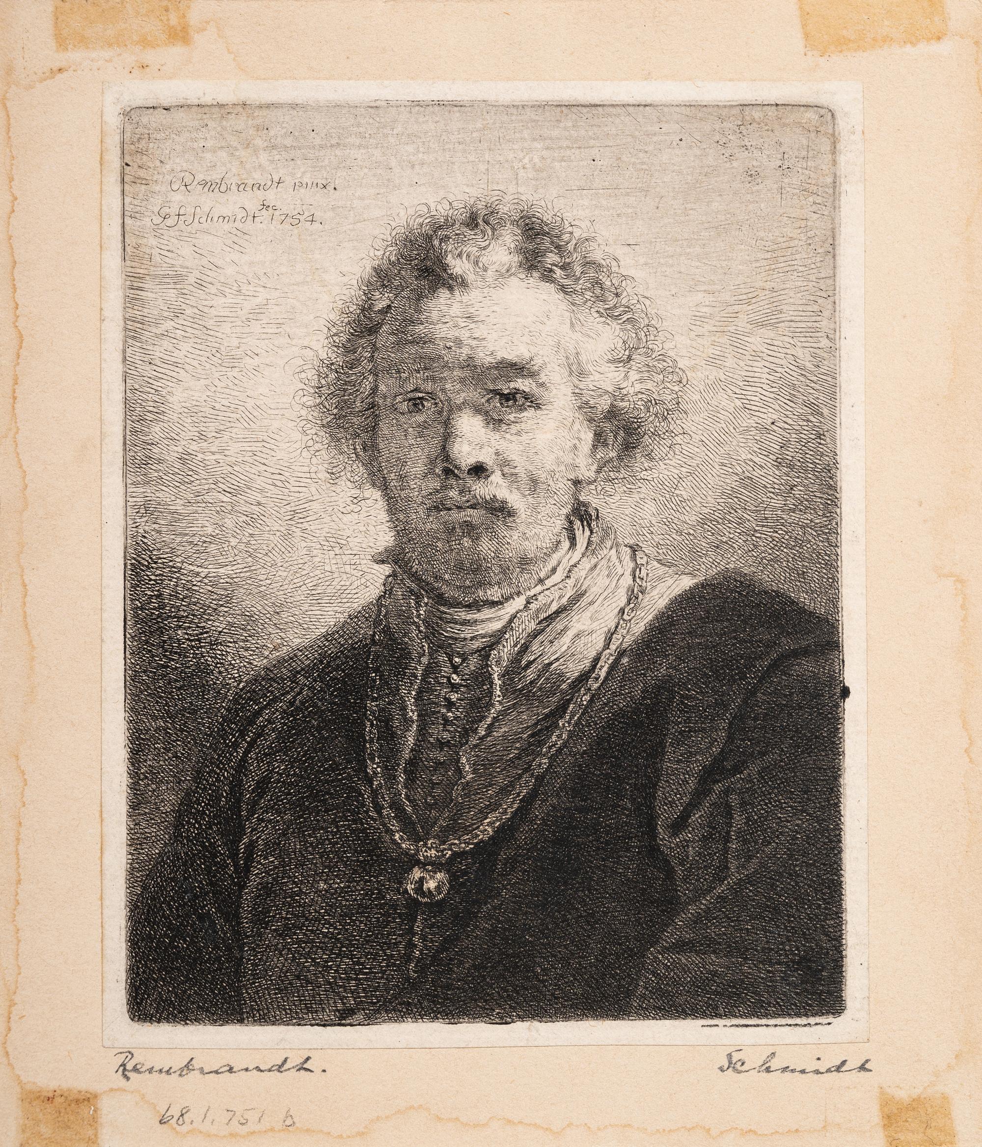 A group of three prints after Rembrandt