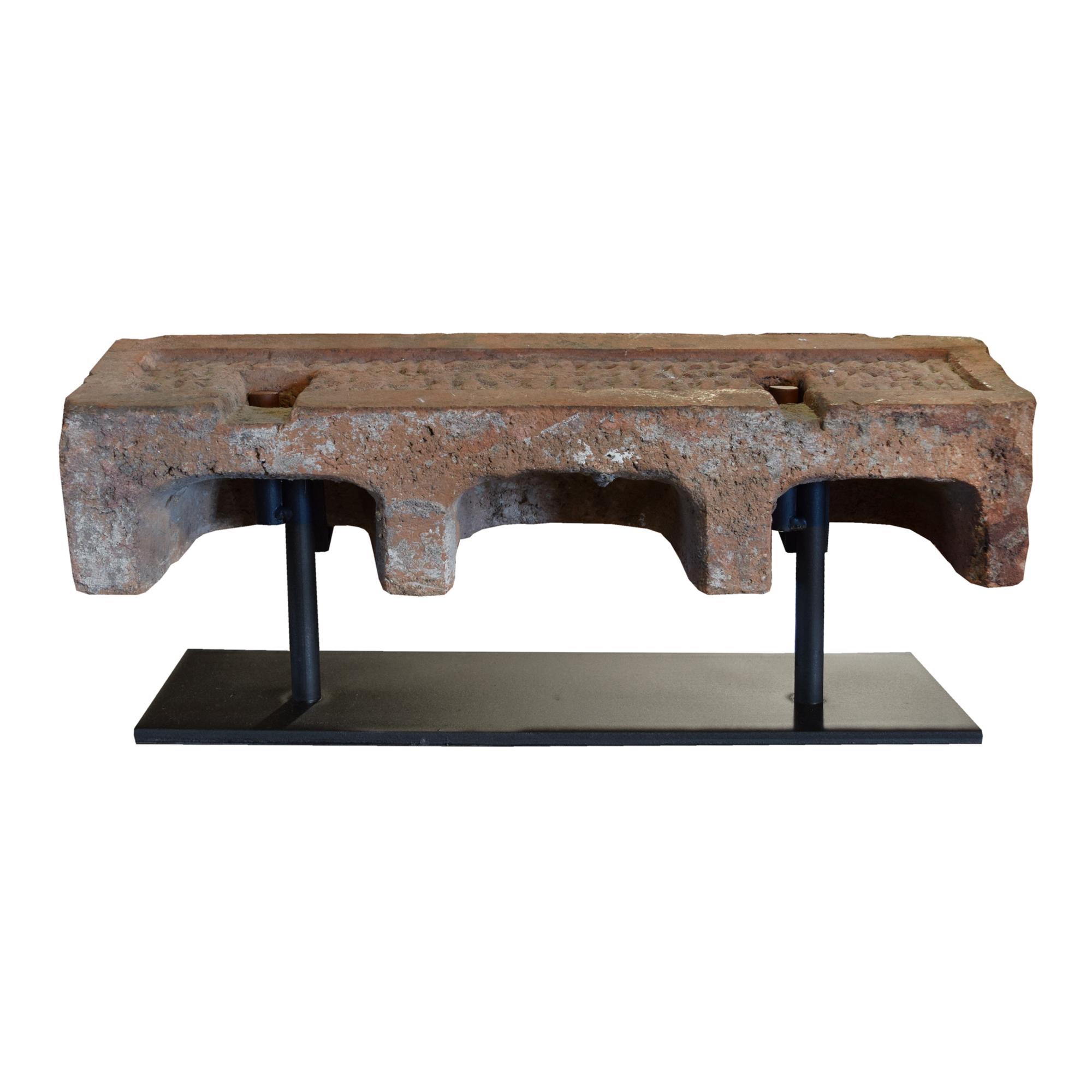 A Frank Lloyd Wright Designed Terra Cotta Fragment from the Francisco Terrace, Chicago, IL 15.5" W x 4" D x 6.5" H — United States, Circa 1895
