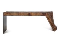 A Naturalistic Reclaimed Wood and Steel Console