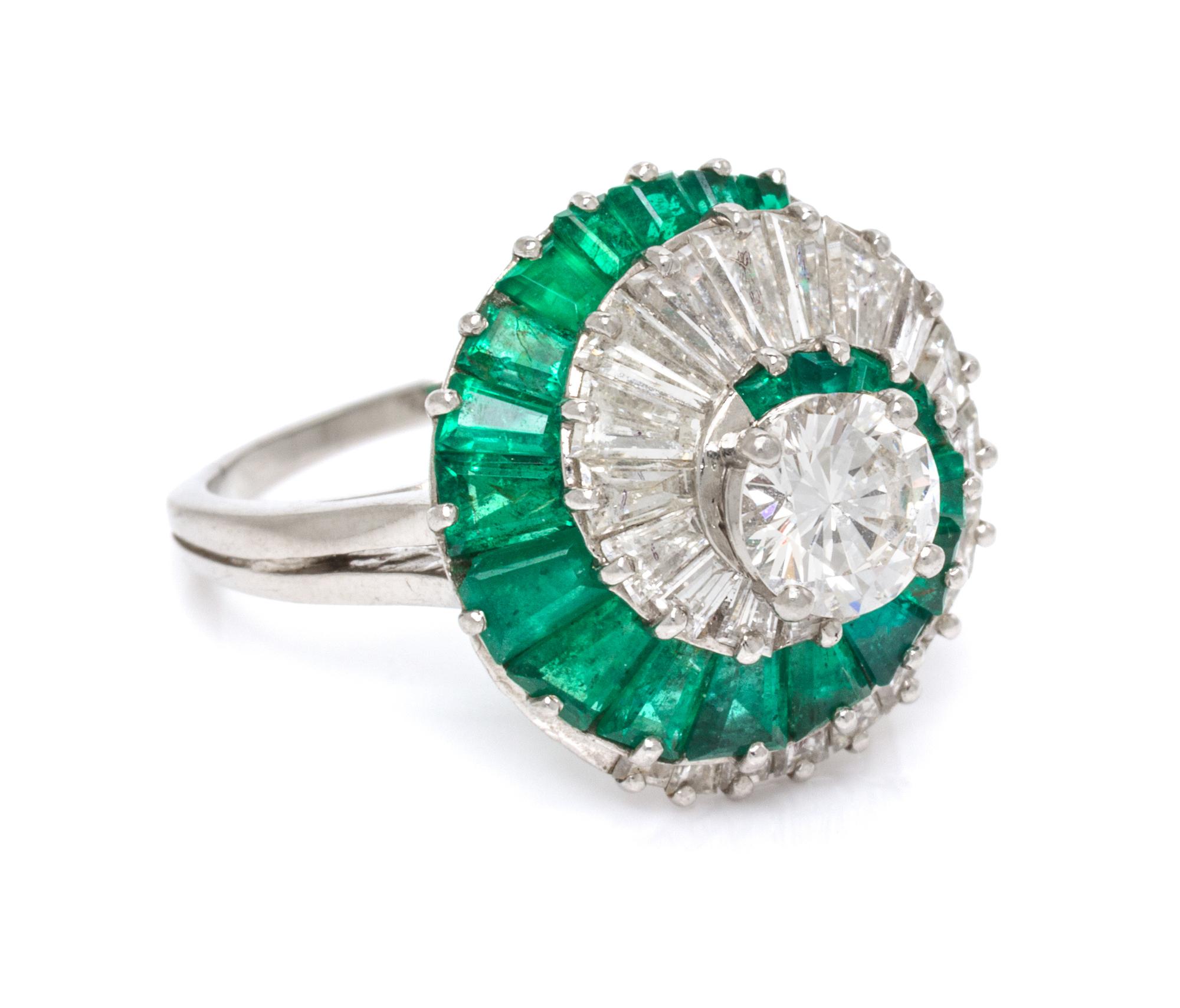 A Platinum, Diamond and Emerald Ring, Oscar Heyman Brothers, 5.80 dwts.