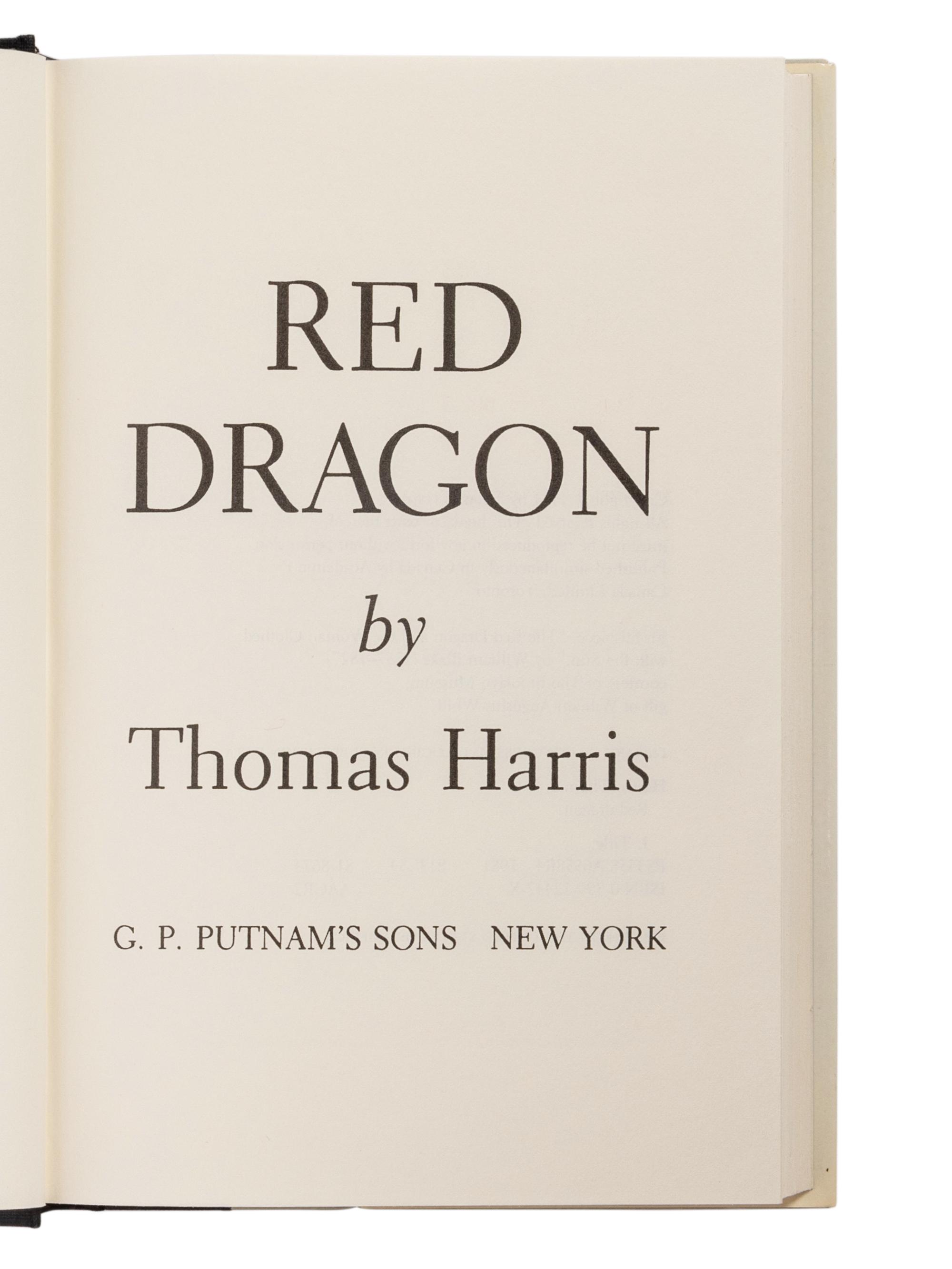 HARRIS, Thomas (b. 1940). A group of 4 novels by Harris from the Dr. Hannibal Lecter series, comprising: