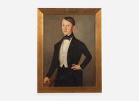 American School 19th century, Portrait of a Young Man
