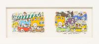 James Rizzi, (American, 1950-2011), One Way Street
