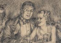 The Prizefighter and the Lady , c. 1936 (two examples: sketch and etching)