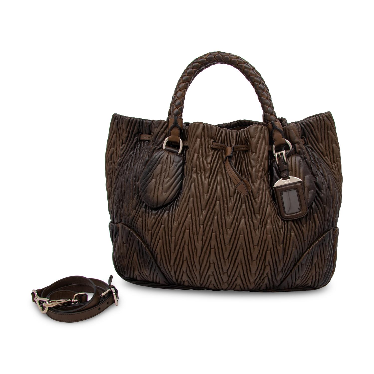 Prada, Chevron Quilted Leather Tote