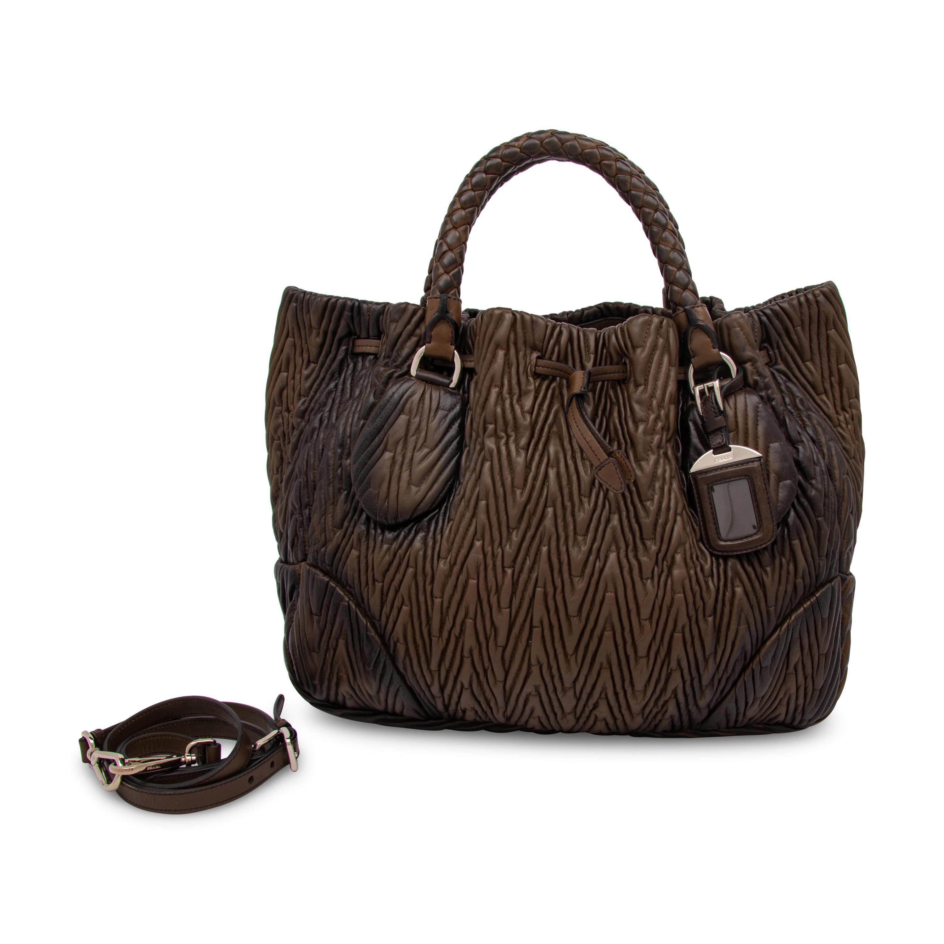 Prada, Chevron Quilted Leather Tote