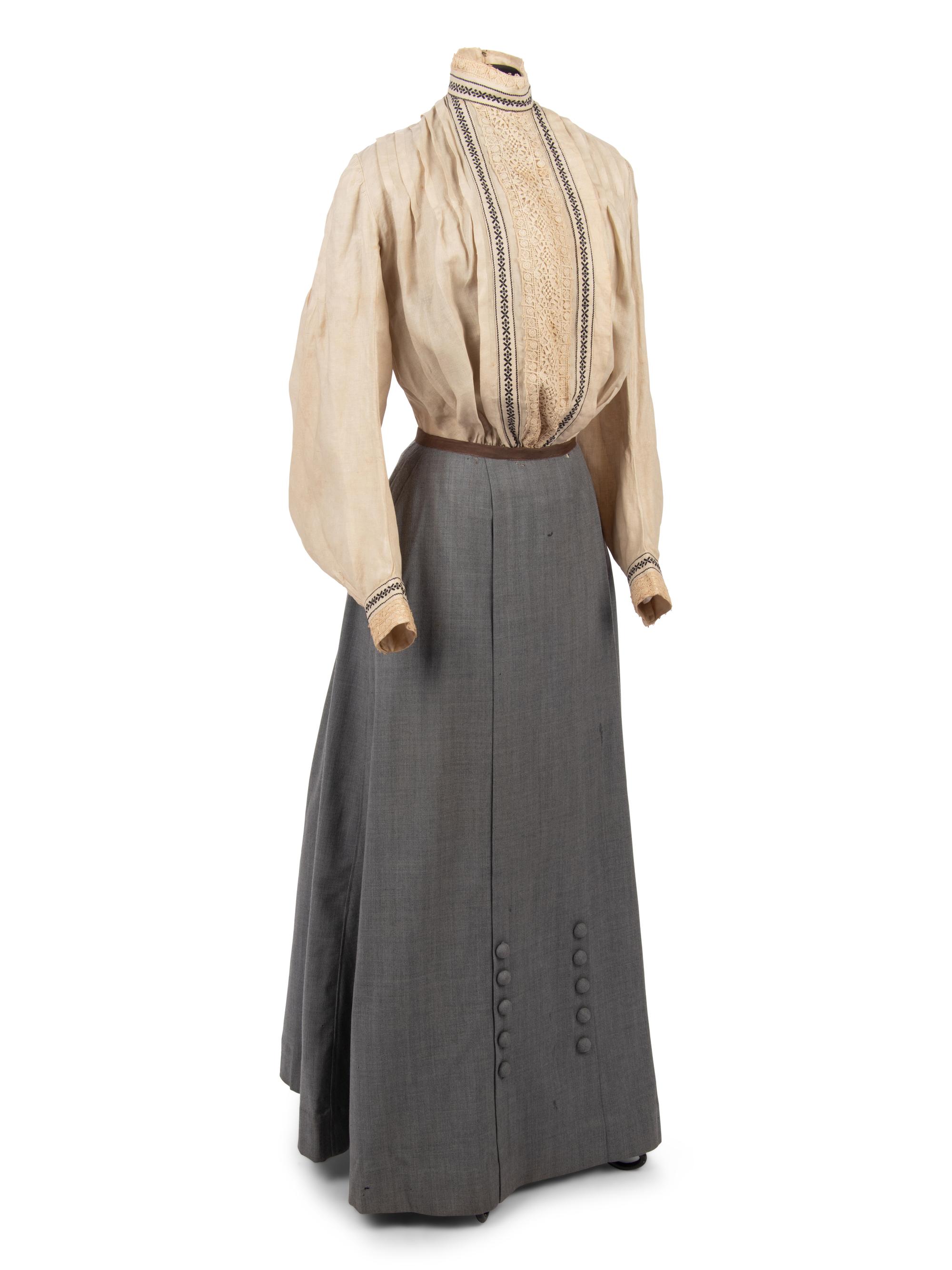 Three-Piece Wool Walking Suit, 1900-10s