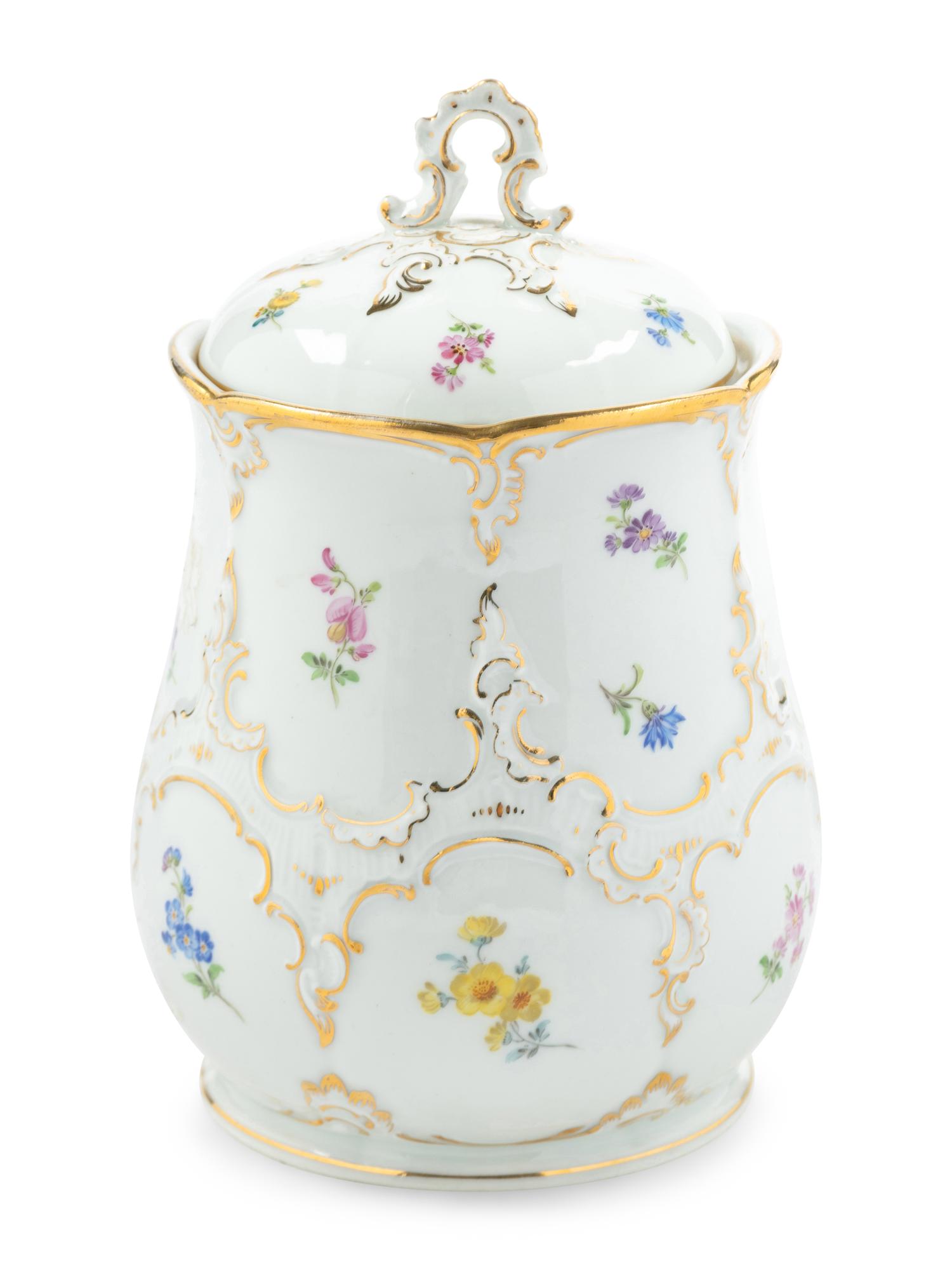 A Meissen Porcelain Covered Jar