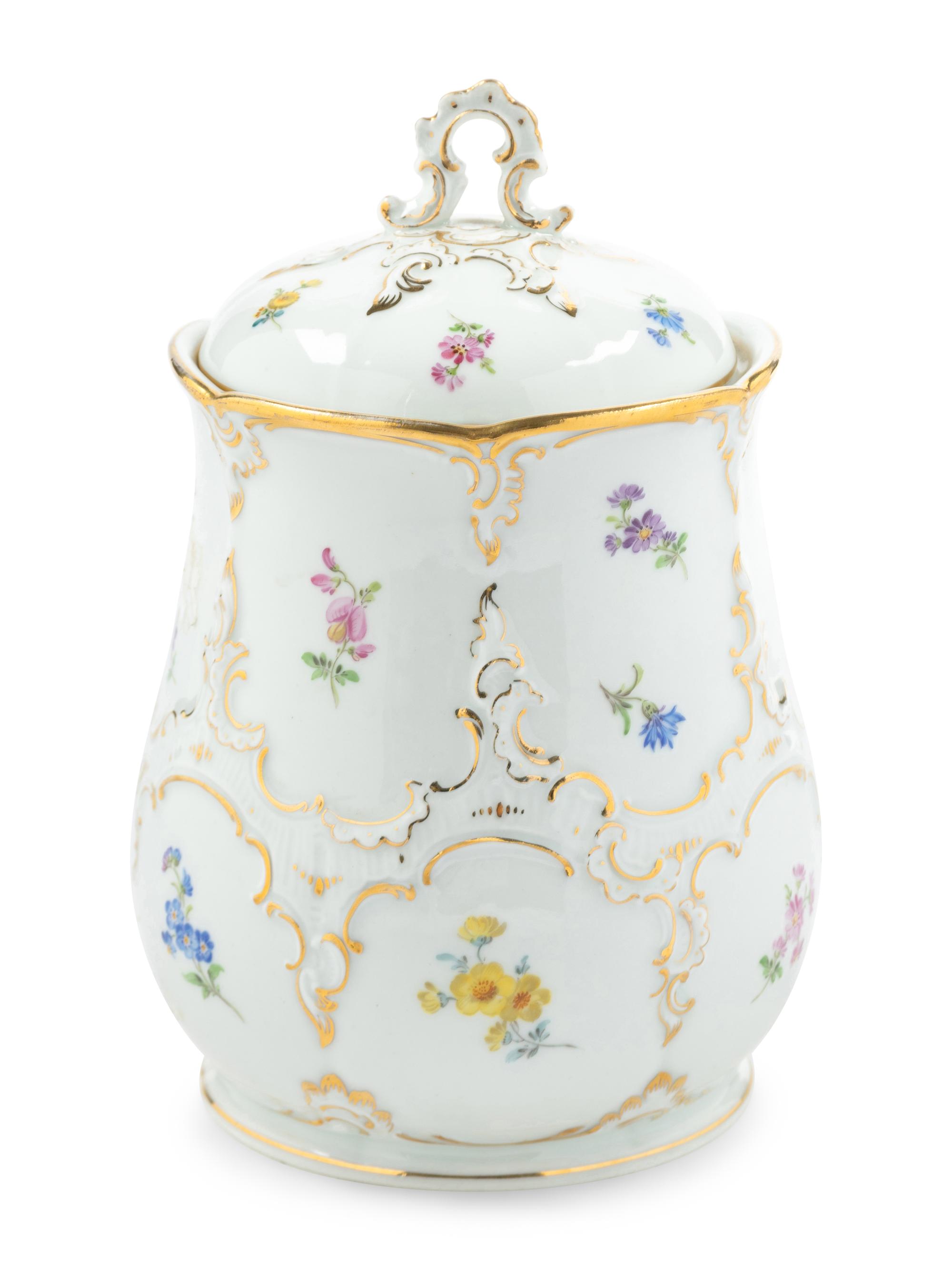 A Meissen Porcelain Covered Jar