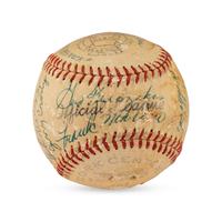A 1952 Colorado Sky Socks Team Signed Baseball