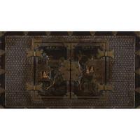 A pair of Korean mother of pearl-inlaid lacquered wood chests 19th Century