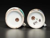 Two Patriotic Porcelain Shaving Mugs