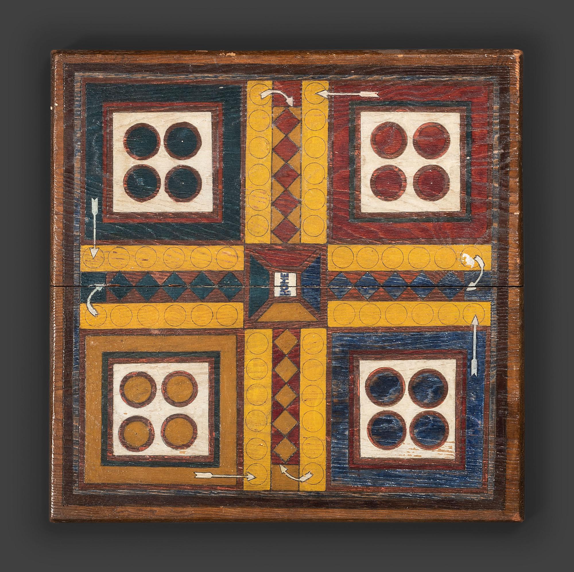 Three Paint Decorated Game Boards