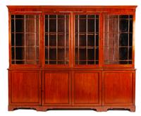 A George III Mahogany Breakfront Bookcase Height 85 x width 103 3/4 x depth 19 1/4 inches. — 18TH/19TH CENTURY