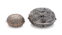 Two Ottoman Silver Dowry or Jewelry Boxes