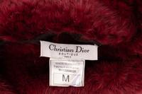 Christian Dior Red Mink Knit Top, 2000s