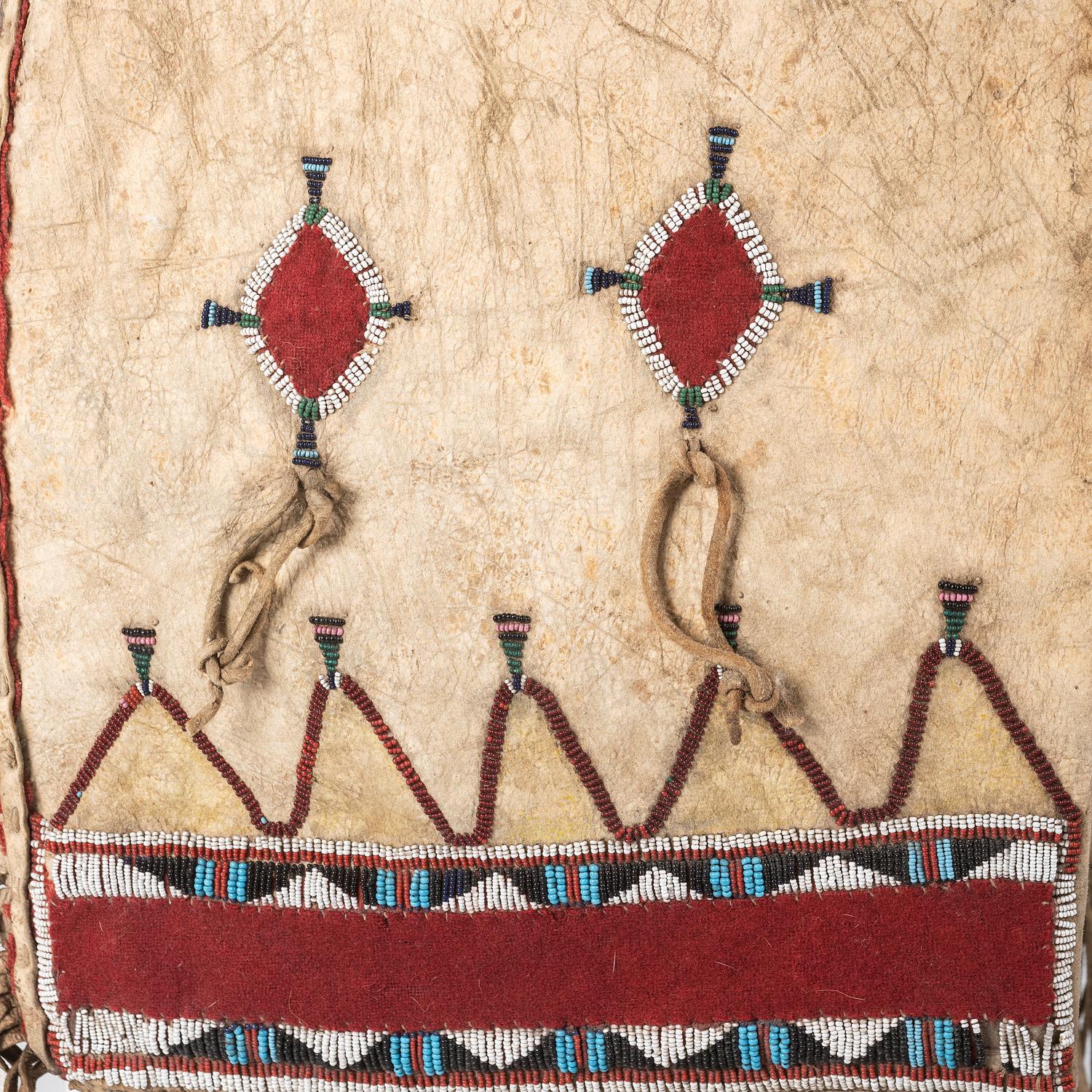 Apache Beaded Hide Saddle Bags