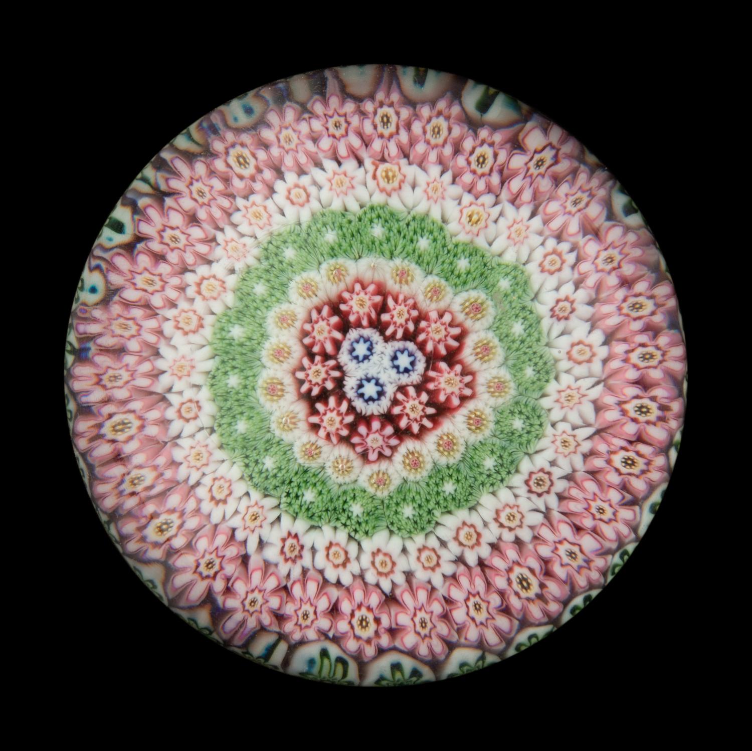 A Concentric Millefiori Glass Paperweight