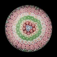 A Concentric Millefiori Glass Paperweight