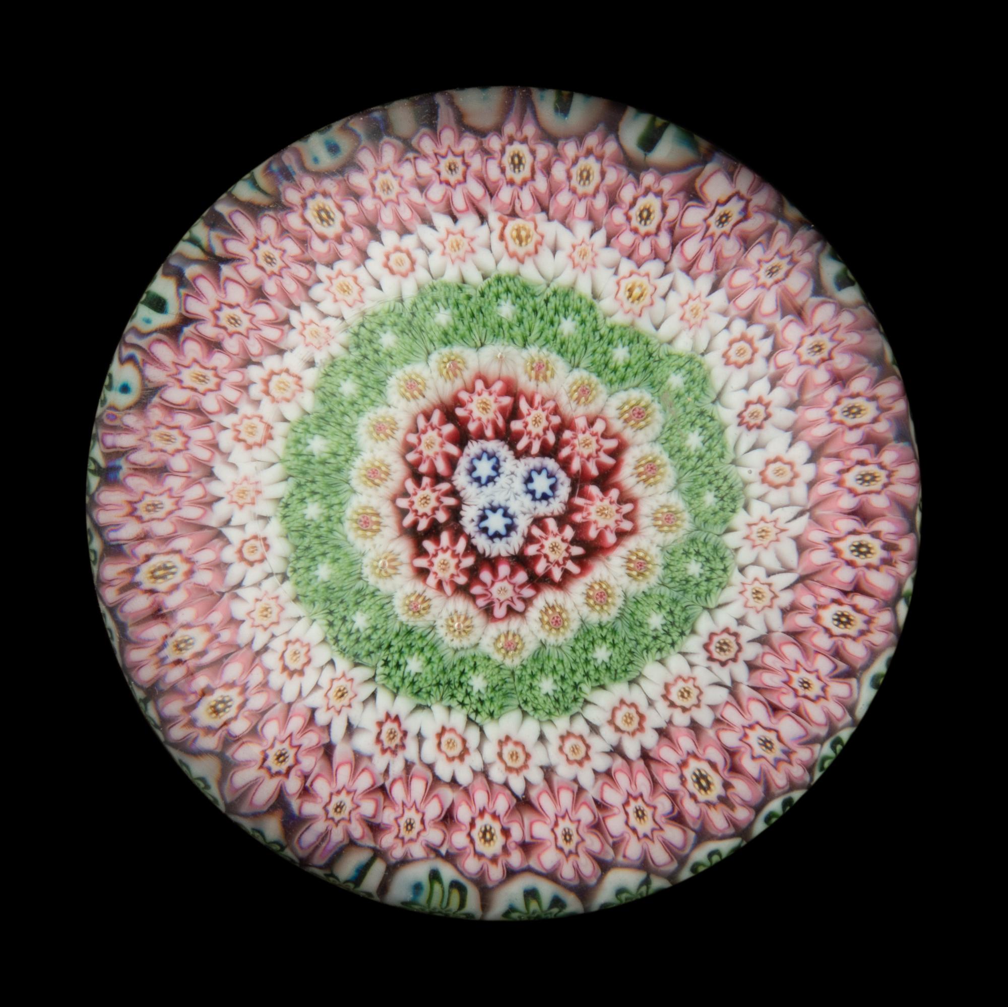 A Concentric Millefiori Glass Paperweight