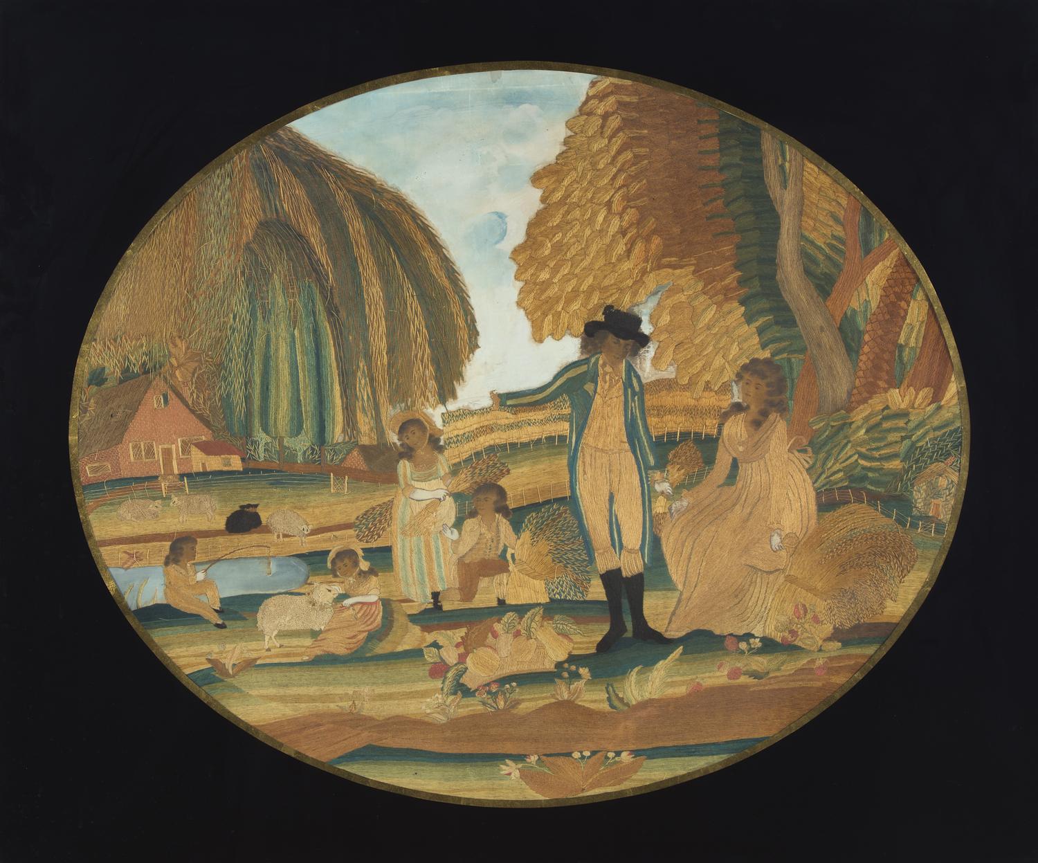 A Pictorial Silkwork Embroidery