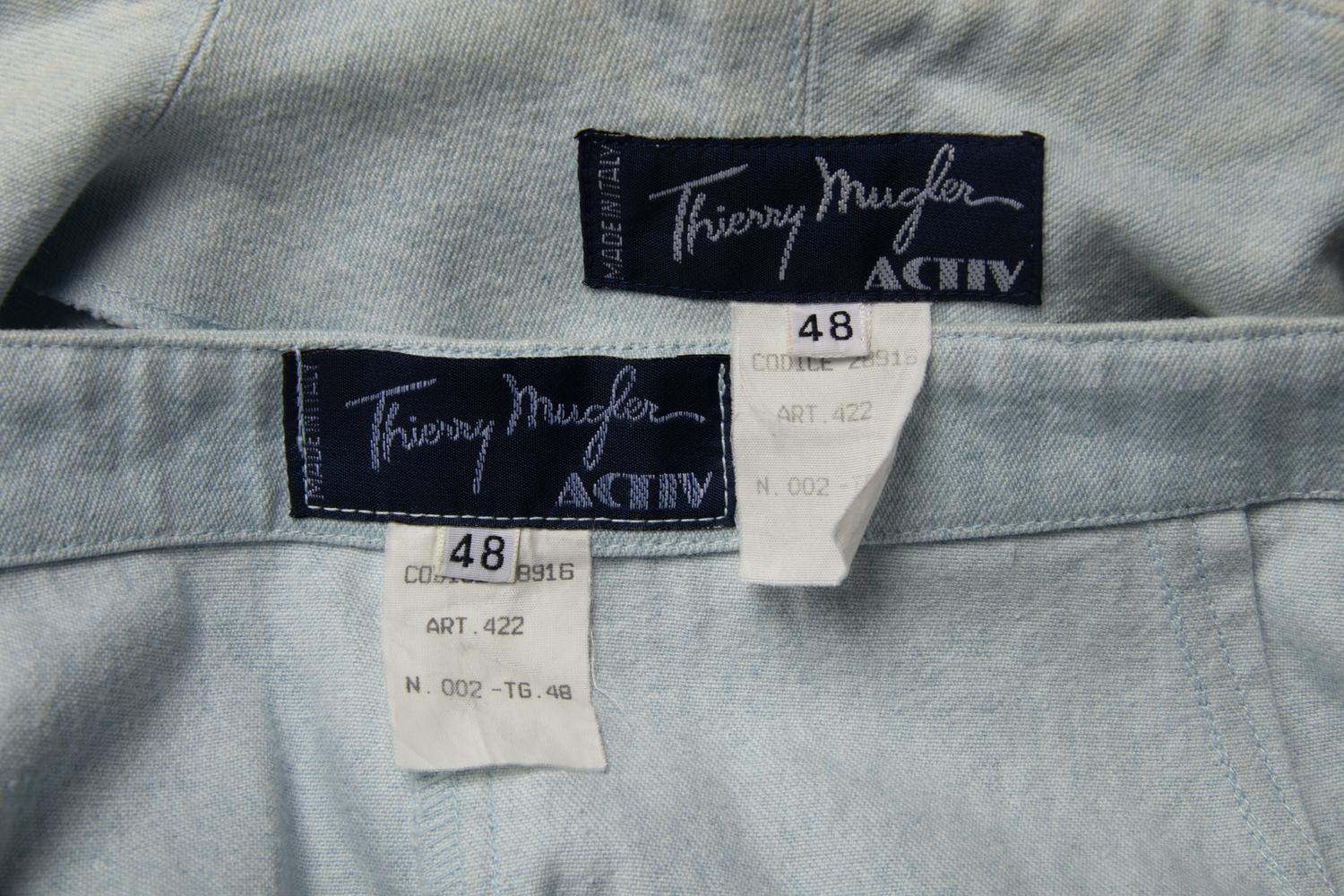 Thierry Mugler Denim Skirt Suit, 1980s
