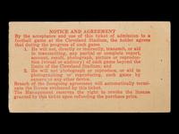 A 1947 Cleveland Browns vs. Los Angeles Dons AAFC Ticket Stub