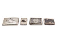 Four Silver and Silver-Plate Cigarette Cases