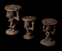 Three Hemba Wood Stools