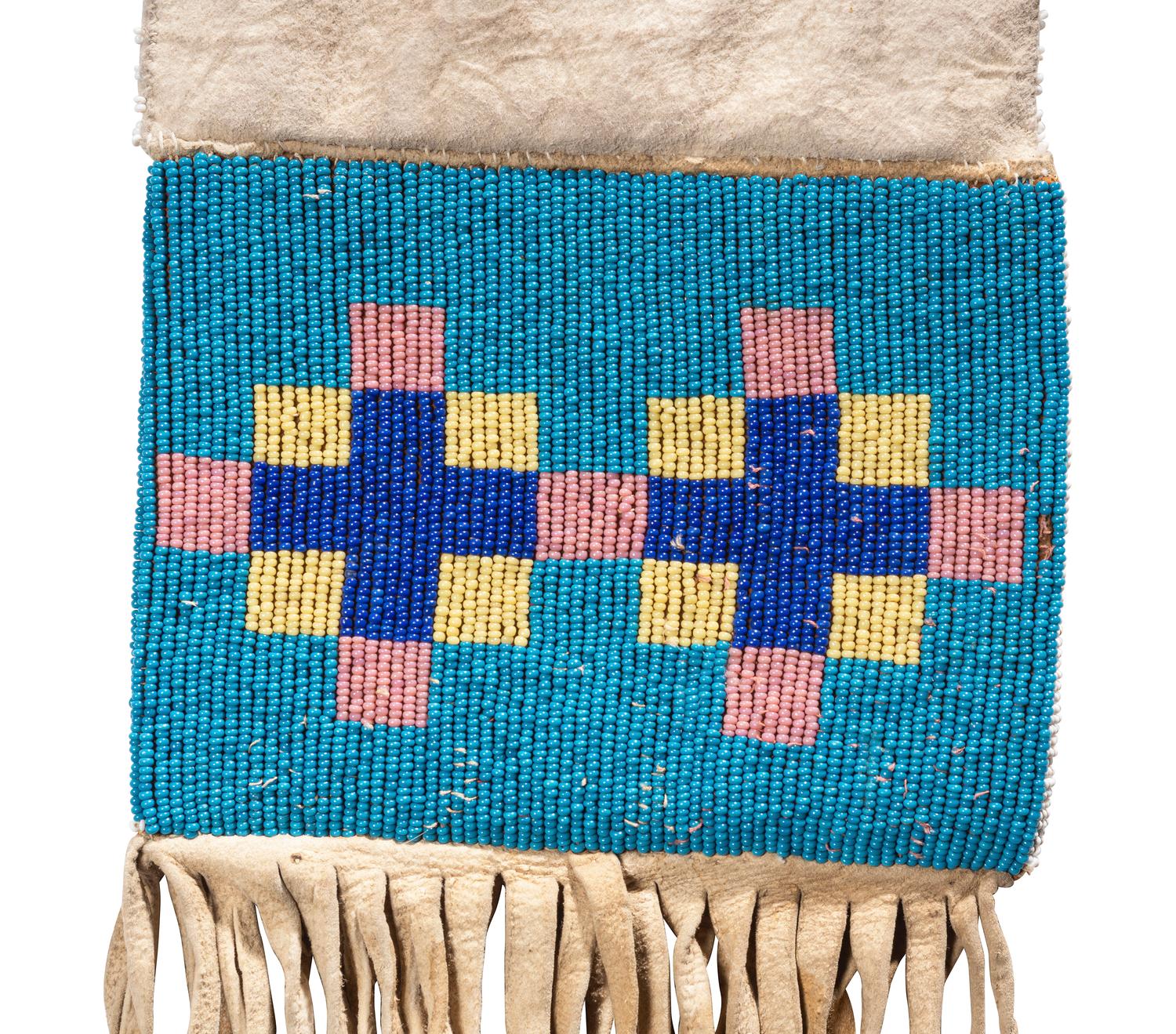 Blackfeet Beaded Hide Tobacco Bag