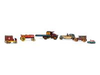 Six Tin Lithograph Toy Vehicles