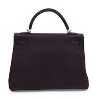 Hermès Kelly 32cm Dark Brown Togo Leather Handbag, 2007