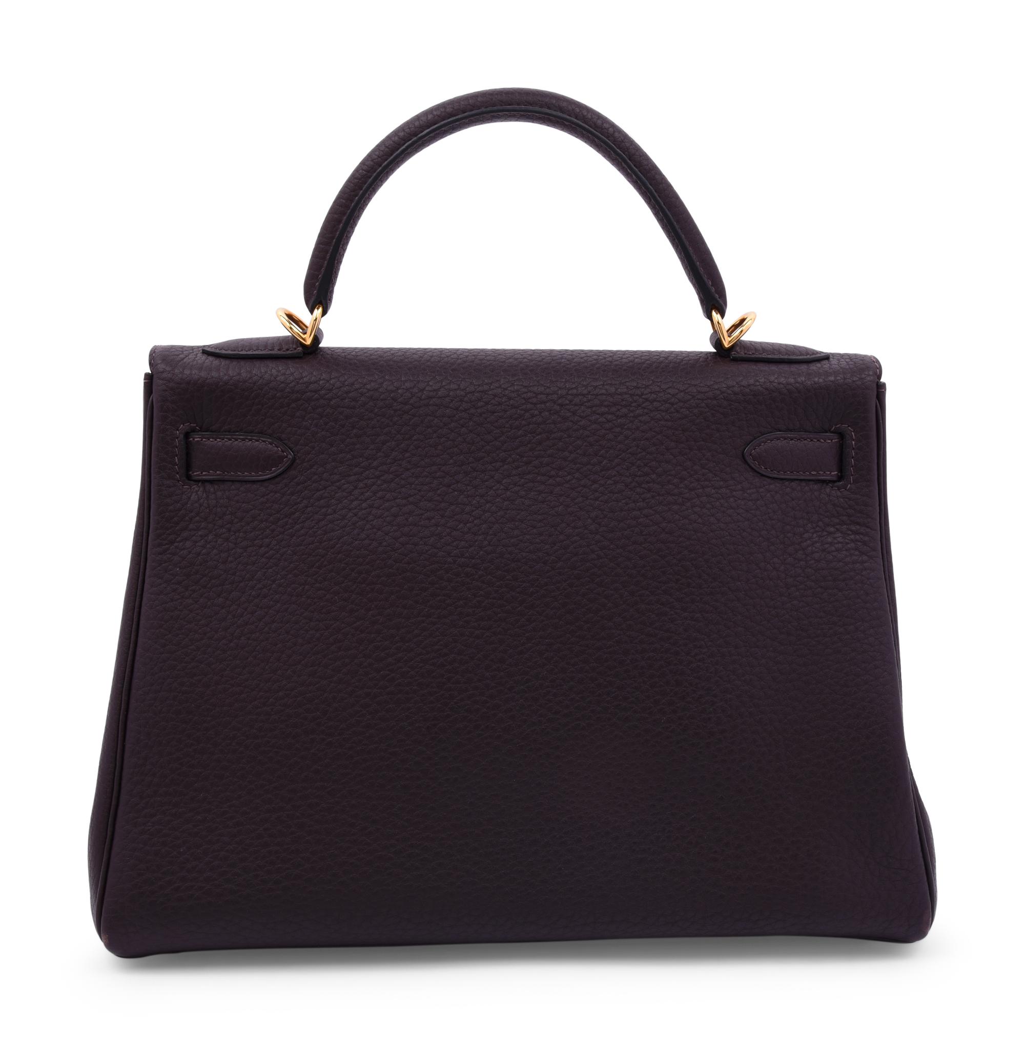Hermès Kelly 32cm Dark Brown Togo Leather Handbag, 2007