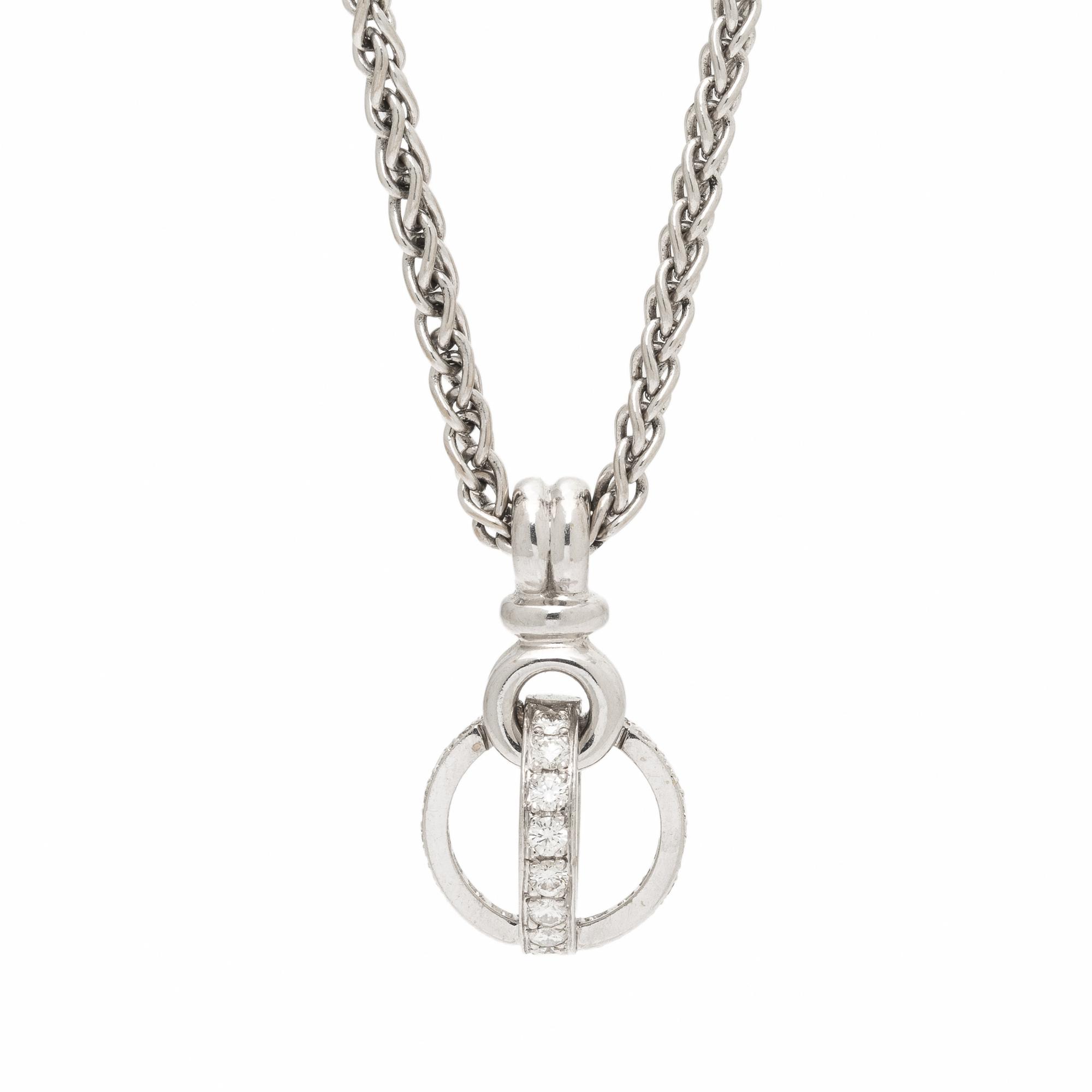Garrard, Diamond and White Gold Pendant Necklace