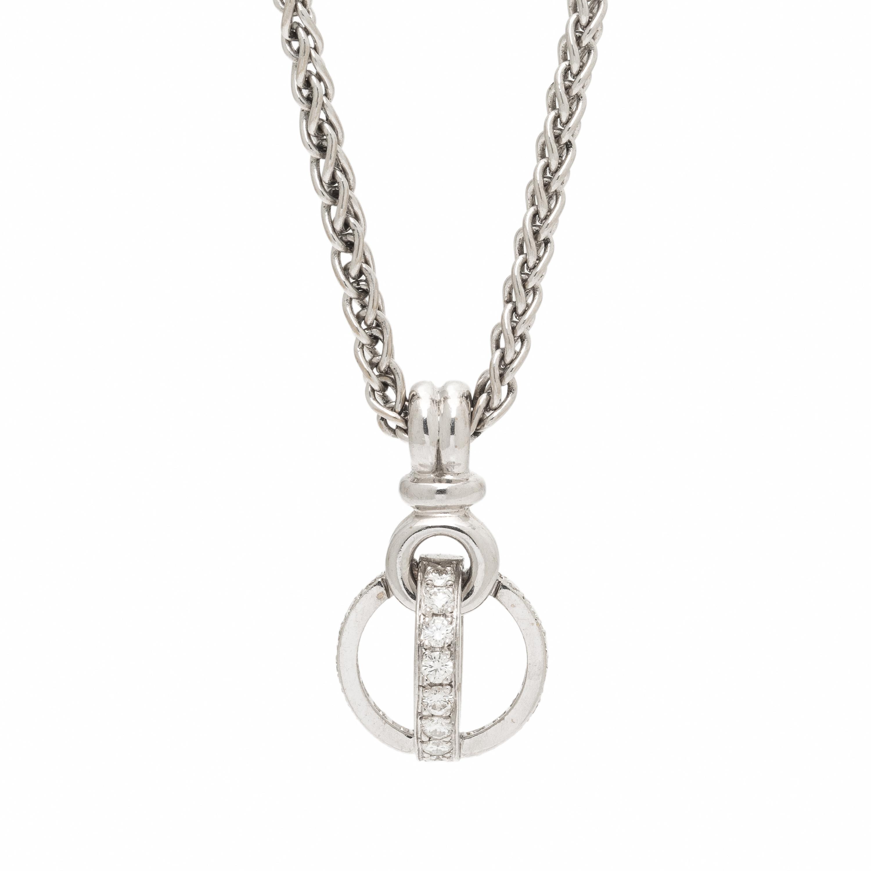 Garrard, Diamond and White Gold Pendant Necklace