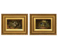 Nests among Wild Flowers (a pair)