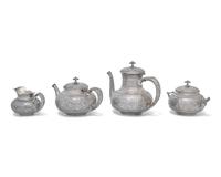 A Five-Piece Sterling Silver Coffee Service in the Persian Taste