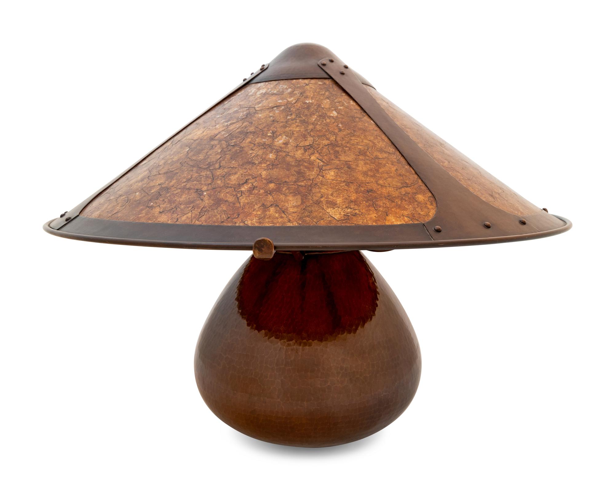 Arts and Crafts Gourd Table Lamp Aurora Studios, New York, USA