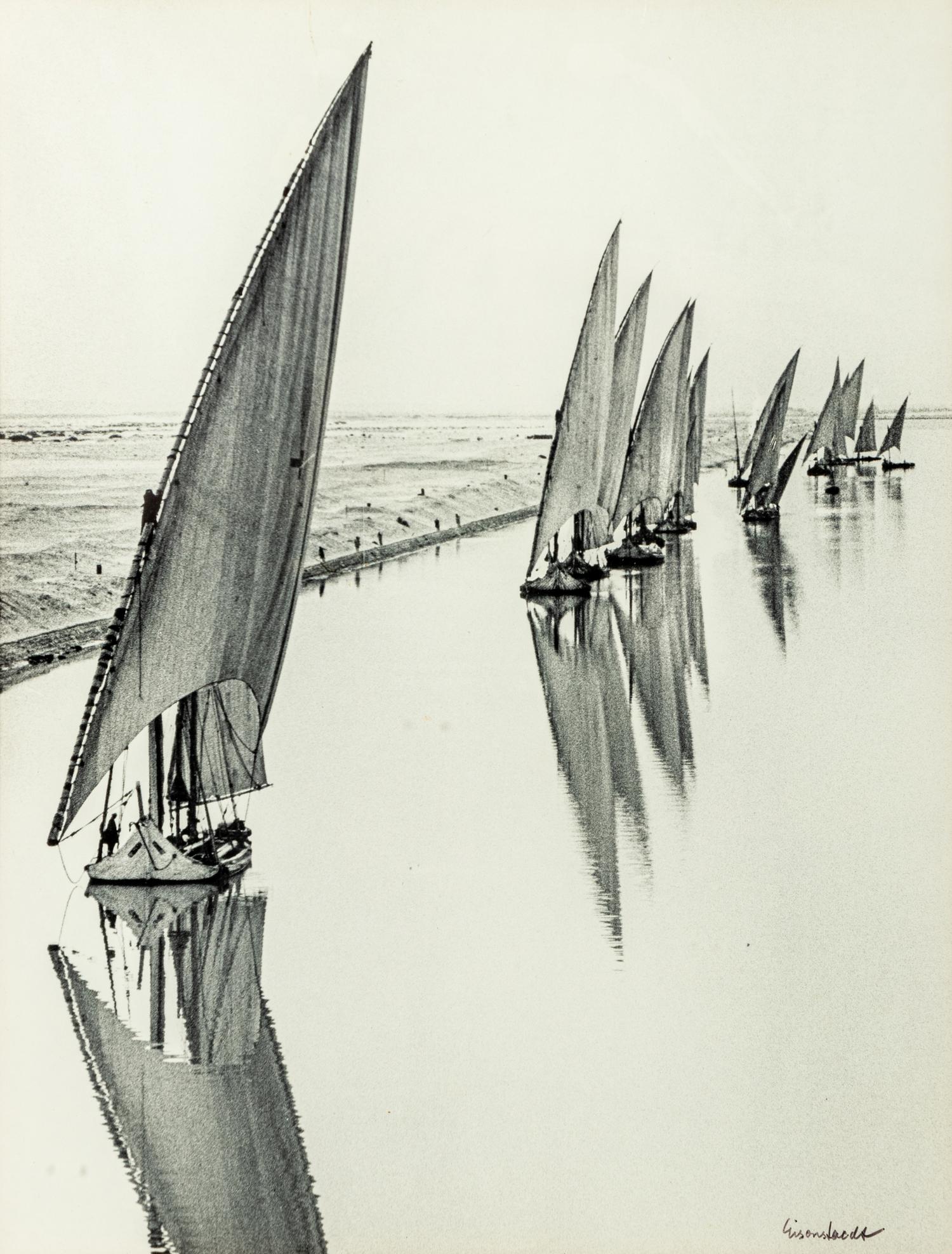 Alfred Eisenstaedt (1898-1995) Egyptian Fishing Boats on the Suez Canal, near Port Said, 1935