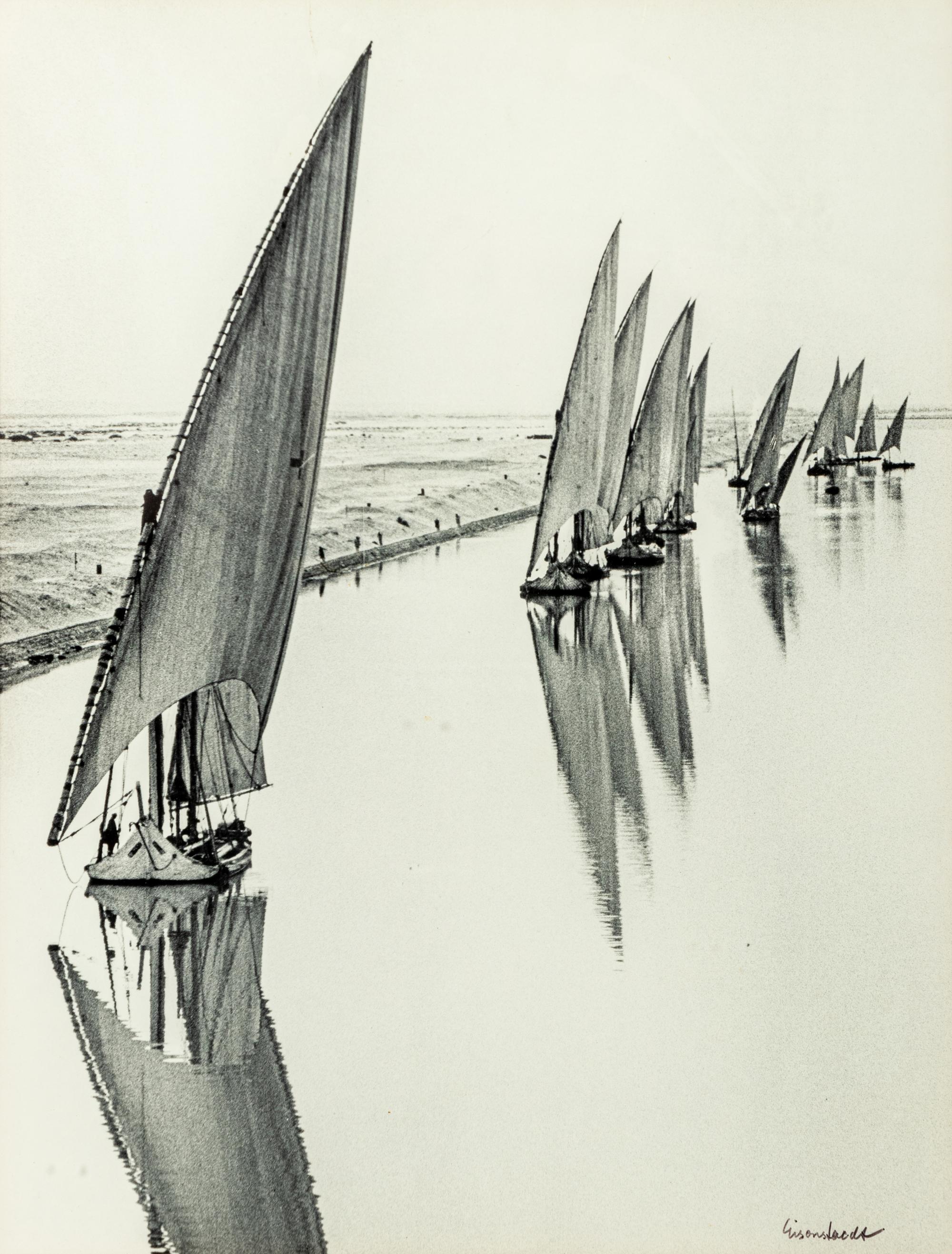 Alfred Eisenstaedt (1898-1995) Egyptian Fishing Boats on the Suez Canal, near Port Said, 1935