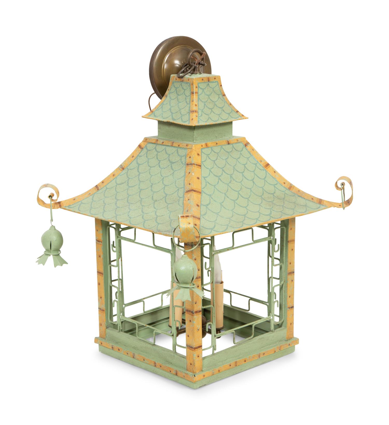 A Tole Peinte Hall Lantern