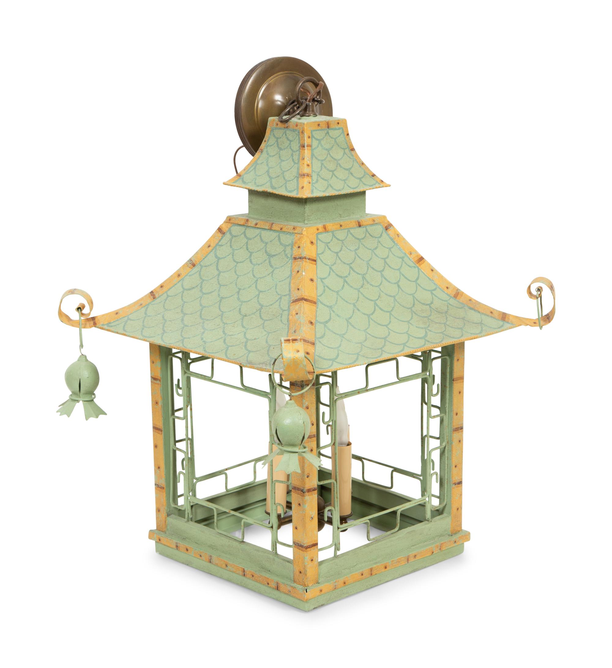 A Tole Peinte Hall Lantern