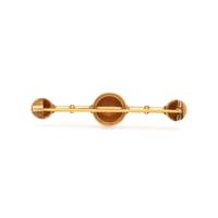 VICTORIAN, GOLD-FILLED AND TURQUOISE BAR BROOCH