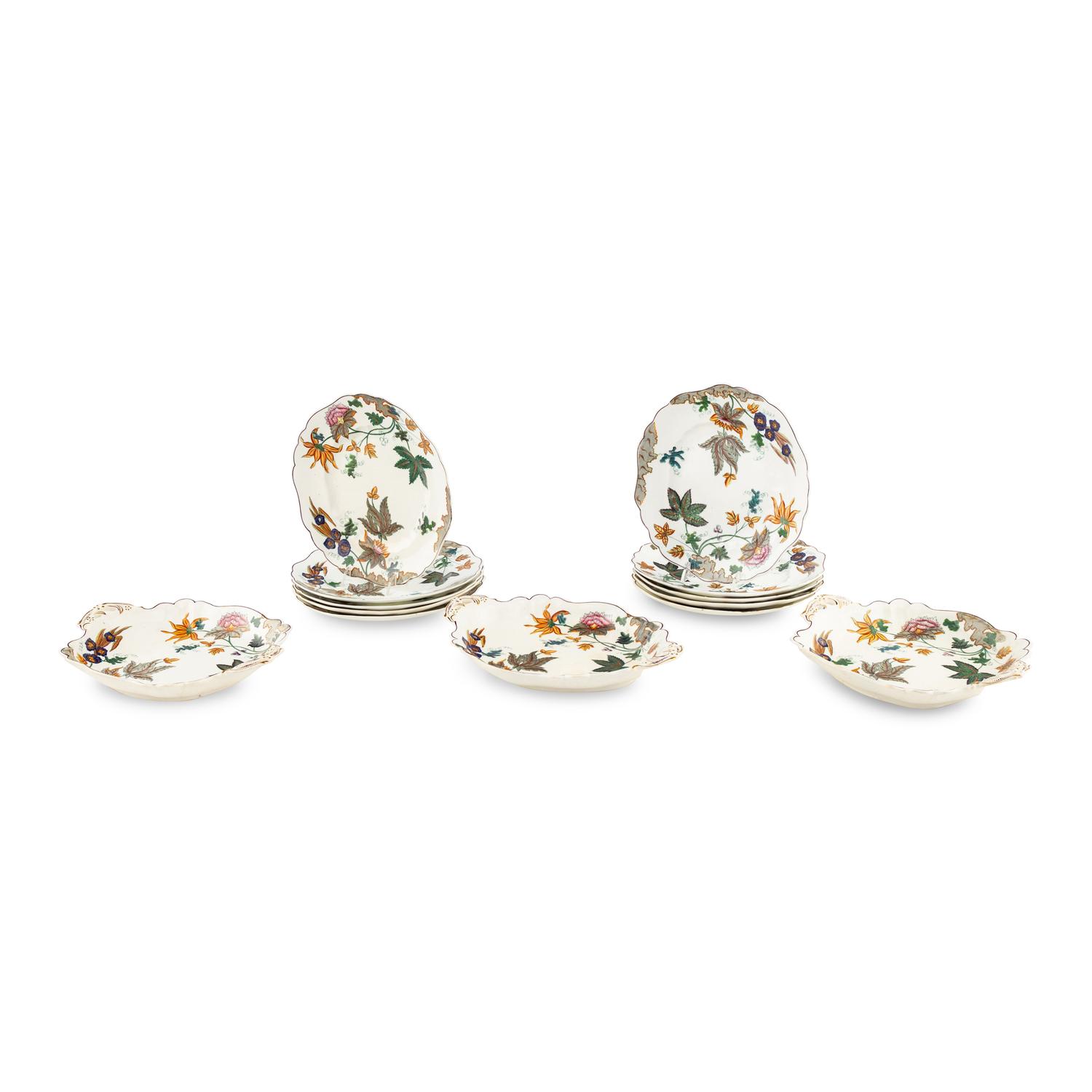 An English Ironstone Dessert Service