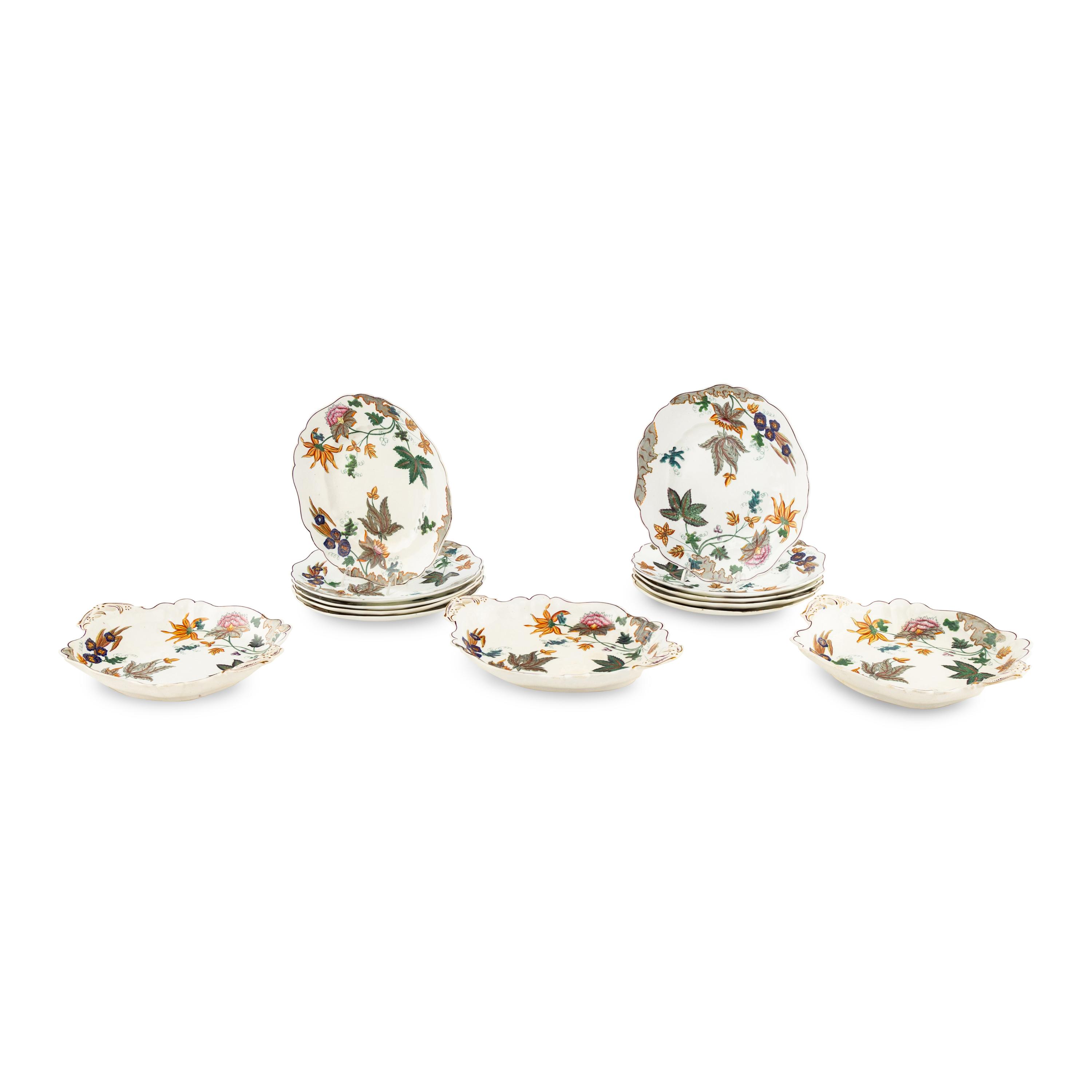 An English Ironstone Dessert Service